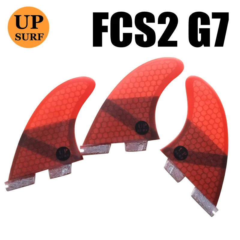 G7 red 3 шт./4 шт./5 шт. fcs2 плавники G7/G5/GL плавники для серфинга стоячие fcs 2 водные виды спорта fcs ii плавники quilla surf стоячие весло плавник - Цвет: G7 red