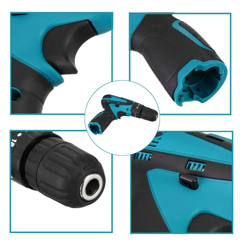 

3 in 1 Electric Drill Hammer 10mm 2 Speed Screwdriver with LED Light Cordless Drill Power Driver Tools for Makita 12V Battery