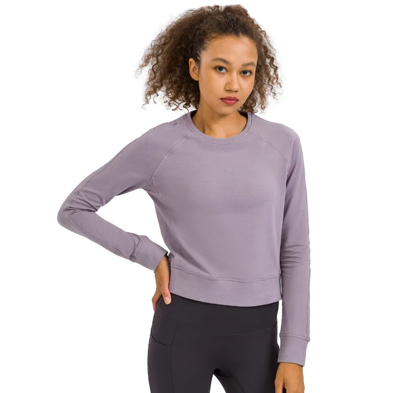 New Women Loose Casual Sports Long Sleeve Sweatshirt Fitness Running Clothing Yoga Shirt Thick Warm Casual Loose Gym Training