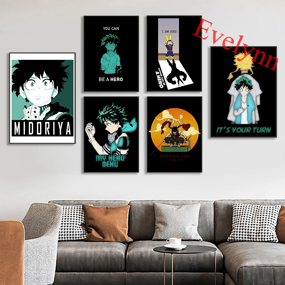 

Japan Anime My Hero Academia Modern Living Cartoon Posters Room Home Wall Art Print Picture Children Room Decor Prints Painting