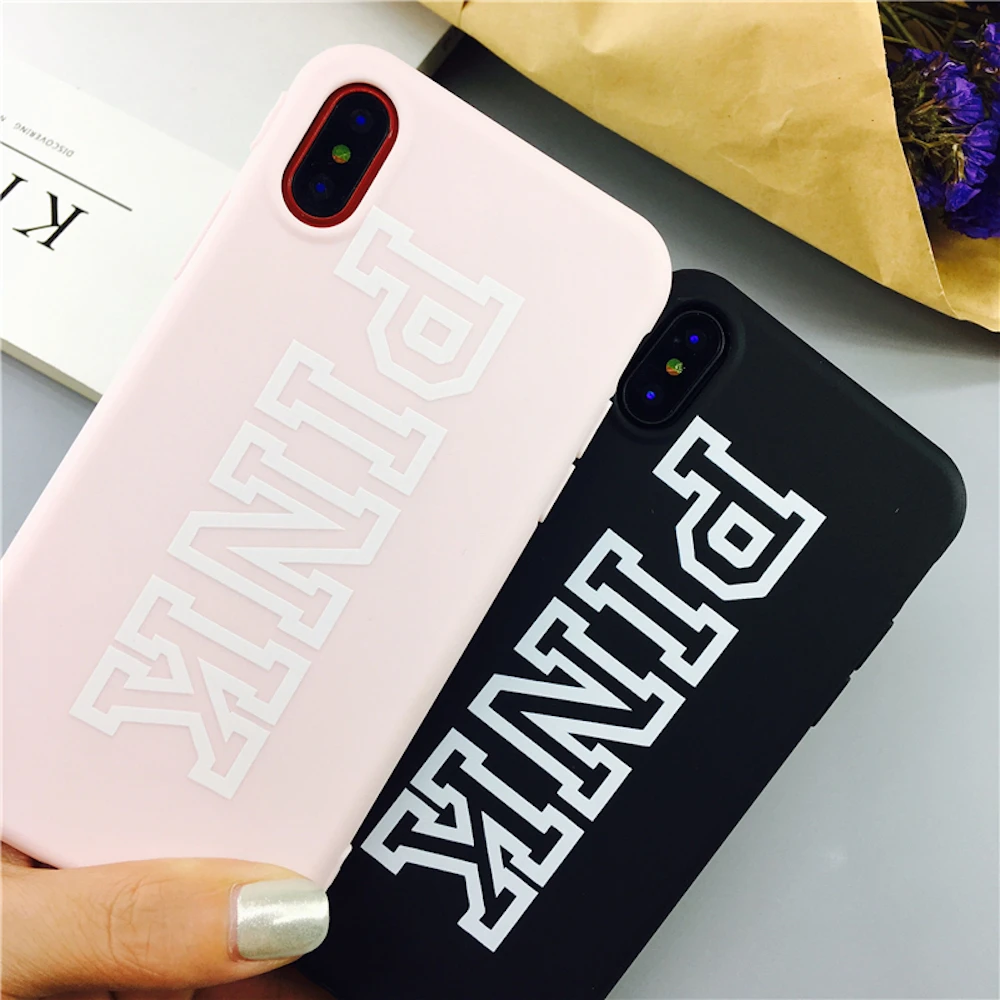 Брендовые новые розовые мягкие чехлы Lucky 7 для iPhone 11 11Pro 11ProMax X Xs XR XsMax 8Plus 8 7Plus 6 6s Plus