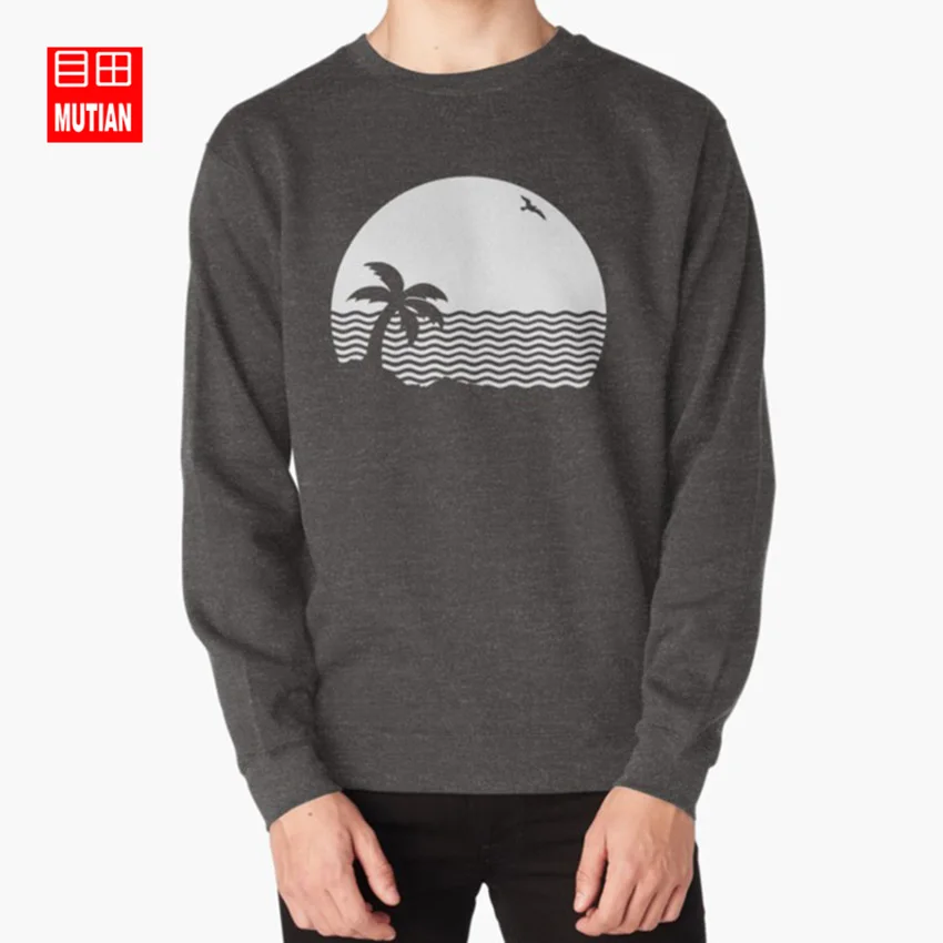 darkgrey-sweatshirt В районе вытирания пота! Логотип толстовки с капюшоном и свитшоты уничтожен в районе логотип на пляже - Цвет: darkgrey-sweatshirt