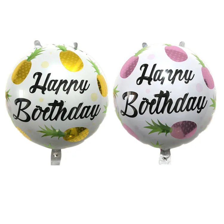 

18 inch round pineapple balloons can be floated empty fruit balloons children birthday party decoration aluminum balloons