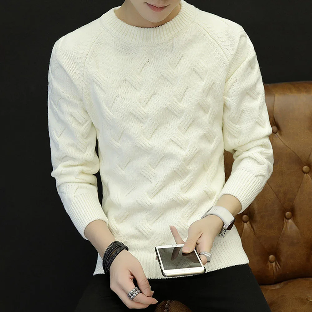 Осень зима 2019 мужской свитер Повседневный тонкий толстый теплый модный