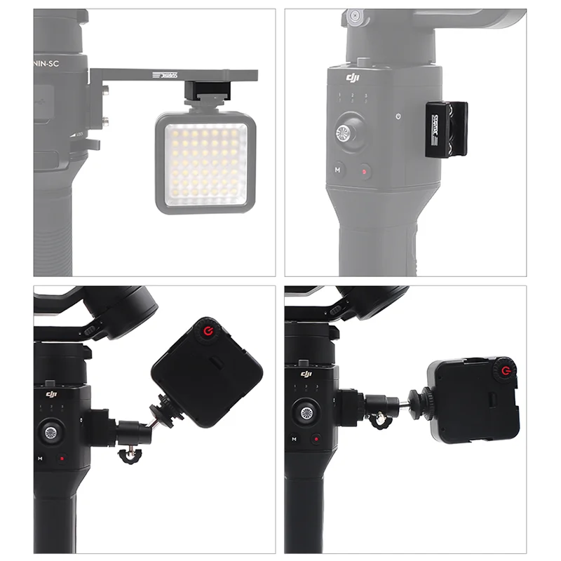 DJI Ronin SC Ronin-S Аксессуары Расширенный кронштейн монитора светодиодный видео свет монтажная пластина с холодным башмаком 3/8 1/4 дюйма адаптер