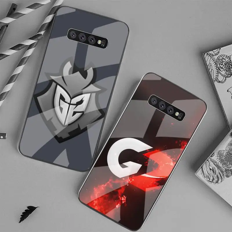 

G2 Esports Club TPU Soft Silicone Phone Case Tempered Glass For Samsung S6 7 8 9 10 20 Plus Ultra Note8 9 10 10pro