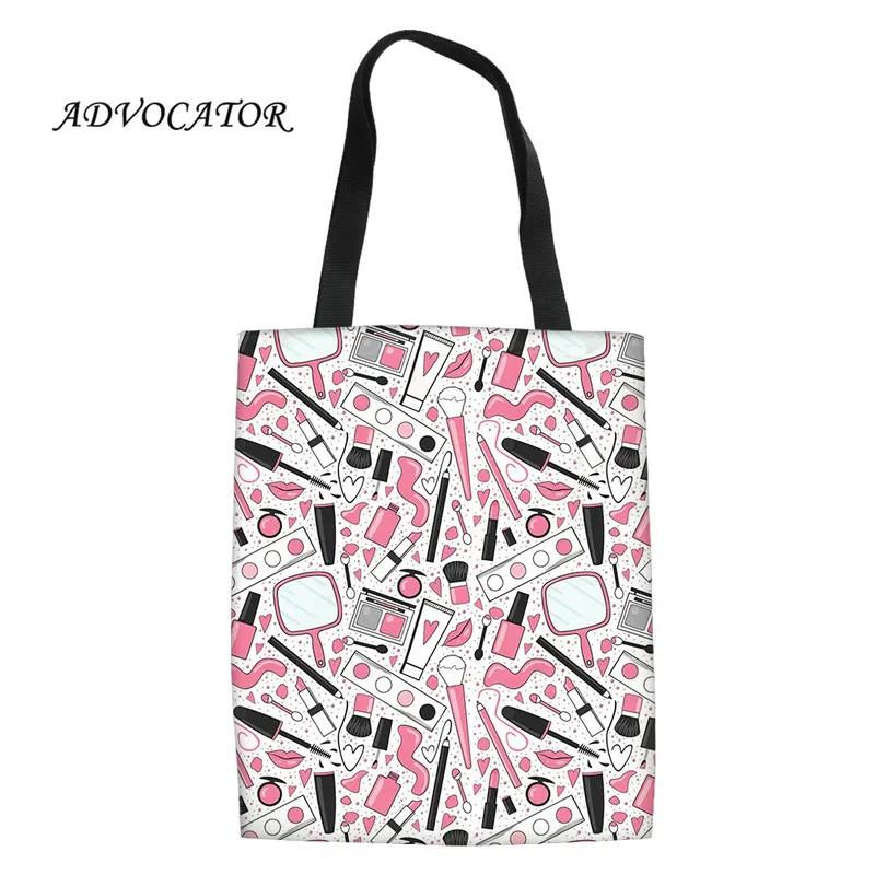 Женские сумки на высоком каблуке с узором в виде губной помады складная тканевая