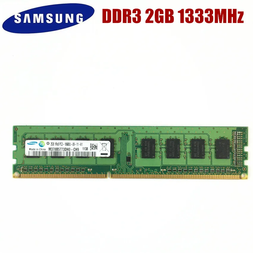 Настольная память Samsung DDR3 4 Гб (2GBX2PCS) 1R/2RX8 PC3 10600U 4G 2G 1333 МГц ОЗУ для настольного ПК