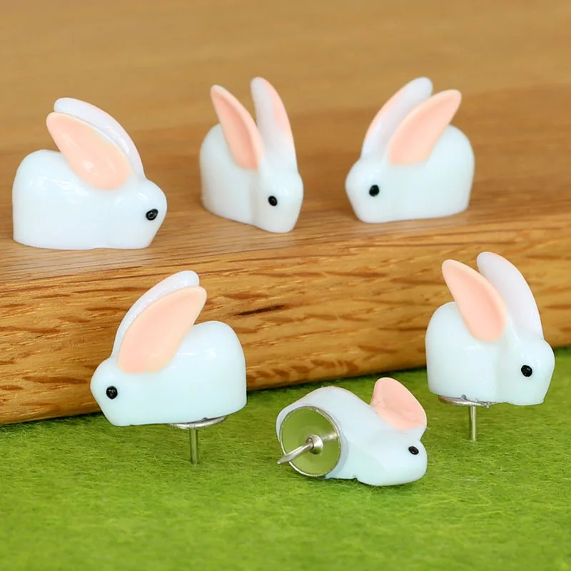 12 шт. пластиковые штифты милые Банни декоративные для большого пальца креативные