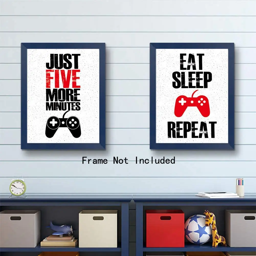 

Funny Game Inspirational Words Quote Posters Pictures Canvas Wall Art Home Decor Kids Boy Paintings for Living Room Decorations