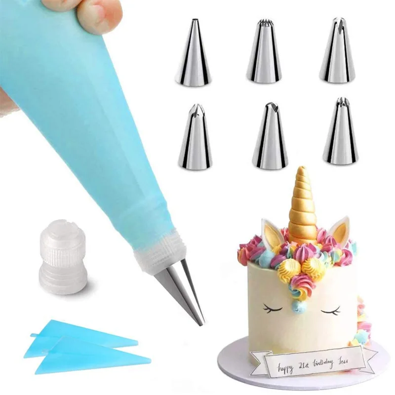 

Piping Bag Nozzle Set Confectionery Cake Pastry Sleeve For Decoration Silicone Nozzles Cream Baking Tools Kitchen Accessories