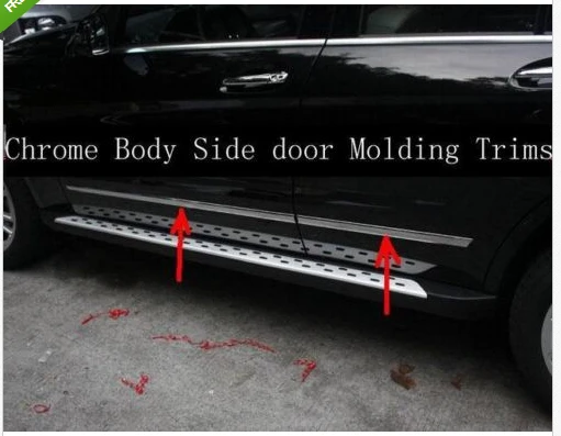 

Chrome Body Side door Molding Trims For Mercedes-Benz X204 GLK GLK300 4pcs