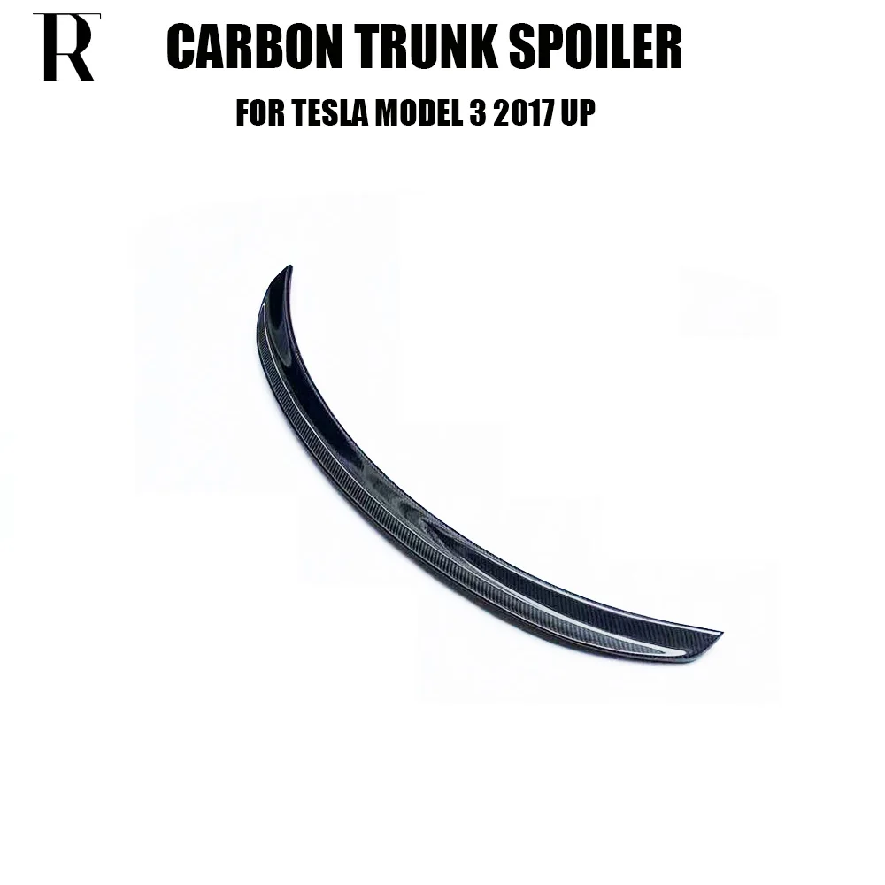Модель 3 задний спойлер для багажника из натурального углеродного волокна Tesla Model