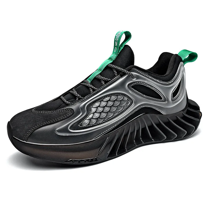 

2021 Plus Size Men's Summer New Fashion Casual Luminous Breathable Mesh Sports Running Workout Black Athletic For Sneakers Shoes