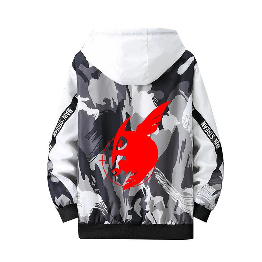 

Thick Jacket Akame ga KILL! Cosplay Hoodie Tatsumi Akame Luminous Print Zipper Camouflage Fashion Splicing Coat Anime Peripheral