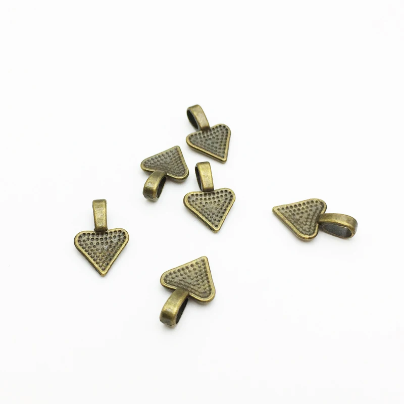 

30pcs/lot Charms 10*15mm Antique Bronze Heart Shape Pendant Charm For Bracelet Necklace Making MK432