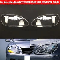 headlight lens for mercedes benz w220 s600 s500 s320 s350 s280 1998 2005 headlamp cover car replacement front head auto shell