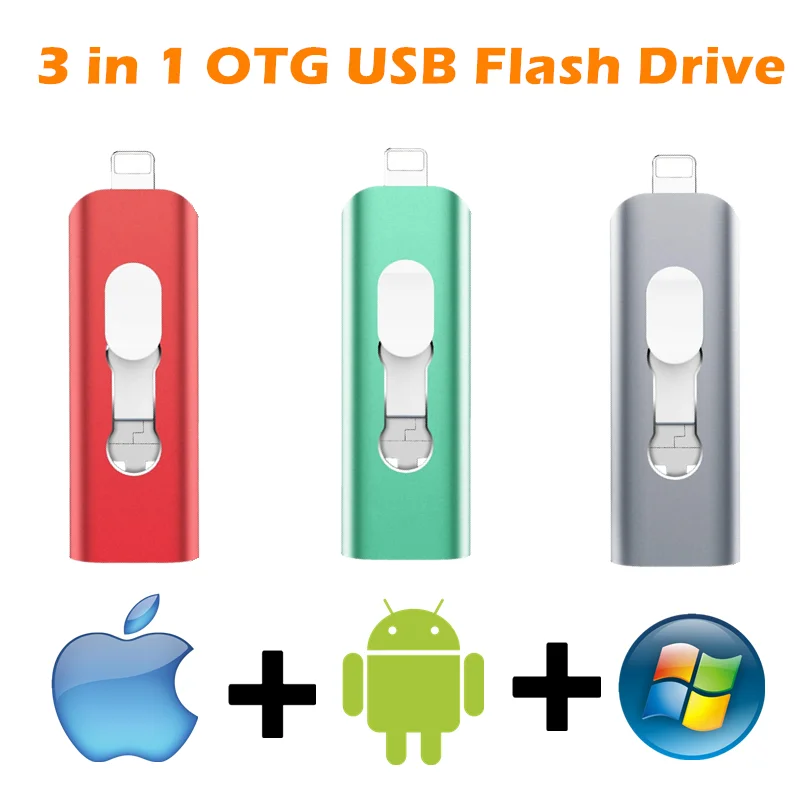 Флеш-накопитель Micro USB 128 ГБ 256 16 32 64 для iPhone/ipad/Lightning/ios | Компьютеры и офис