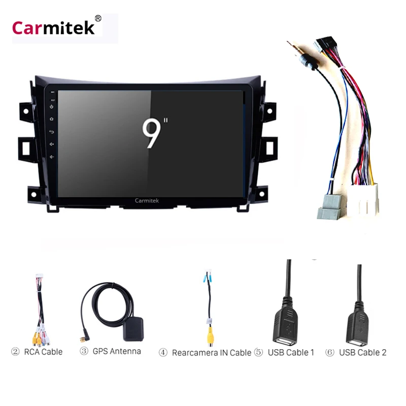 Автомагнитола Carmitek Android 2 Din GPS для Nissan NAVARA Frontier NP300 2011 2012 2013 2014 2015 2016 головное