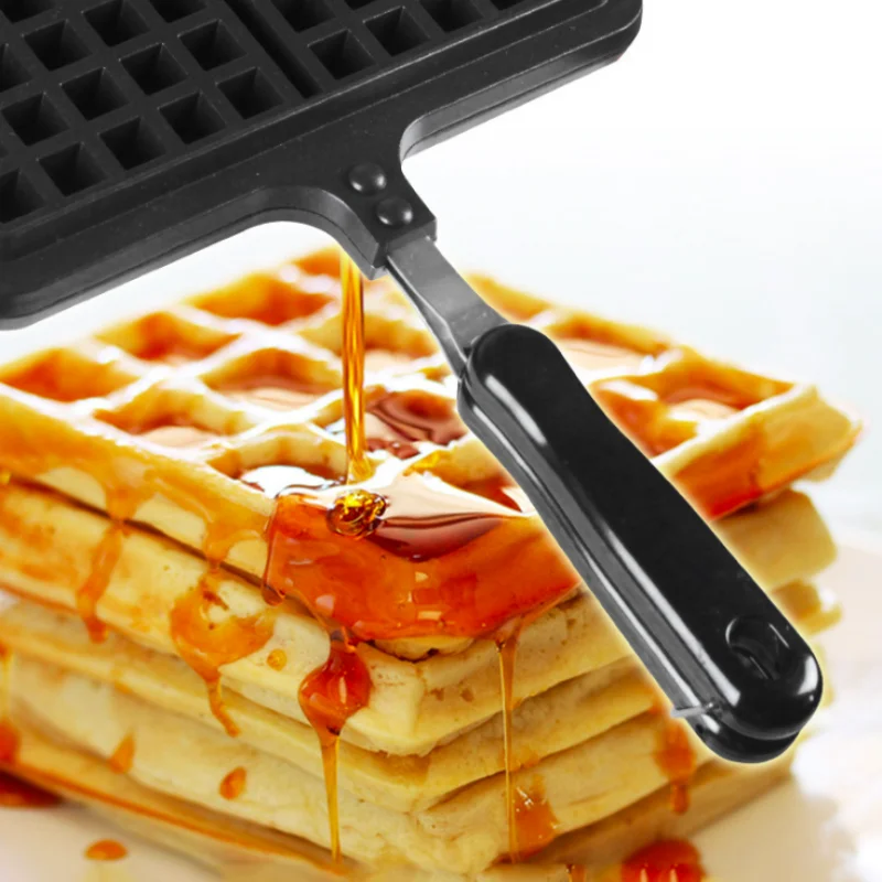 Двойная головка кухонный газовый антипригарный вафельница сковорода пресс