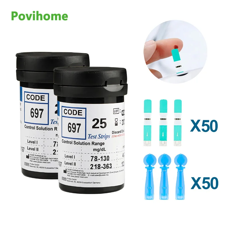 

Blood Glucose Tester Accessories Test Strip Blood Lancets Blood Glucose Meter Portable Measure Blood Sugar Diabetes Test GLM-77