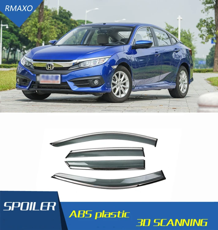 Для Honda civic 2016 2019 окно козырек Vent Оттенки Защита от солнца дождь дефлектор гвардии