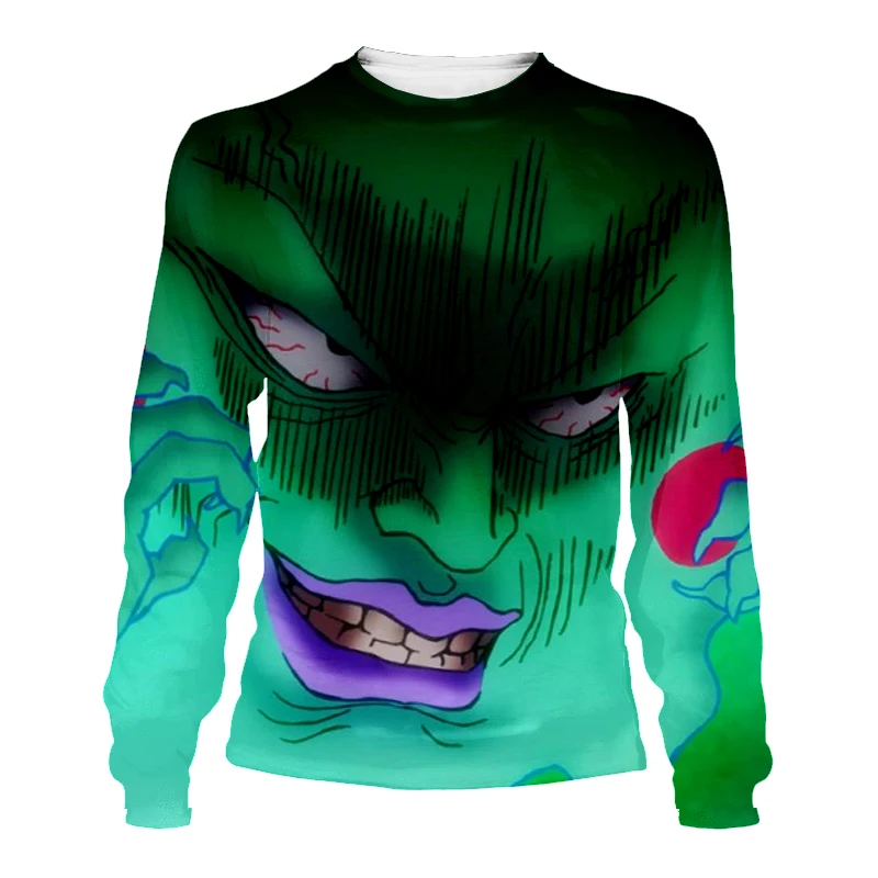 

SONSPEE Mob Psychology Japanese Anime 3D Printing Men's Casual Fashion Harajuku Long Sleeve Jacket Ladies Sports Cartoon Street