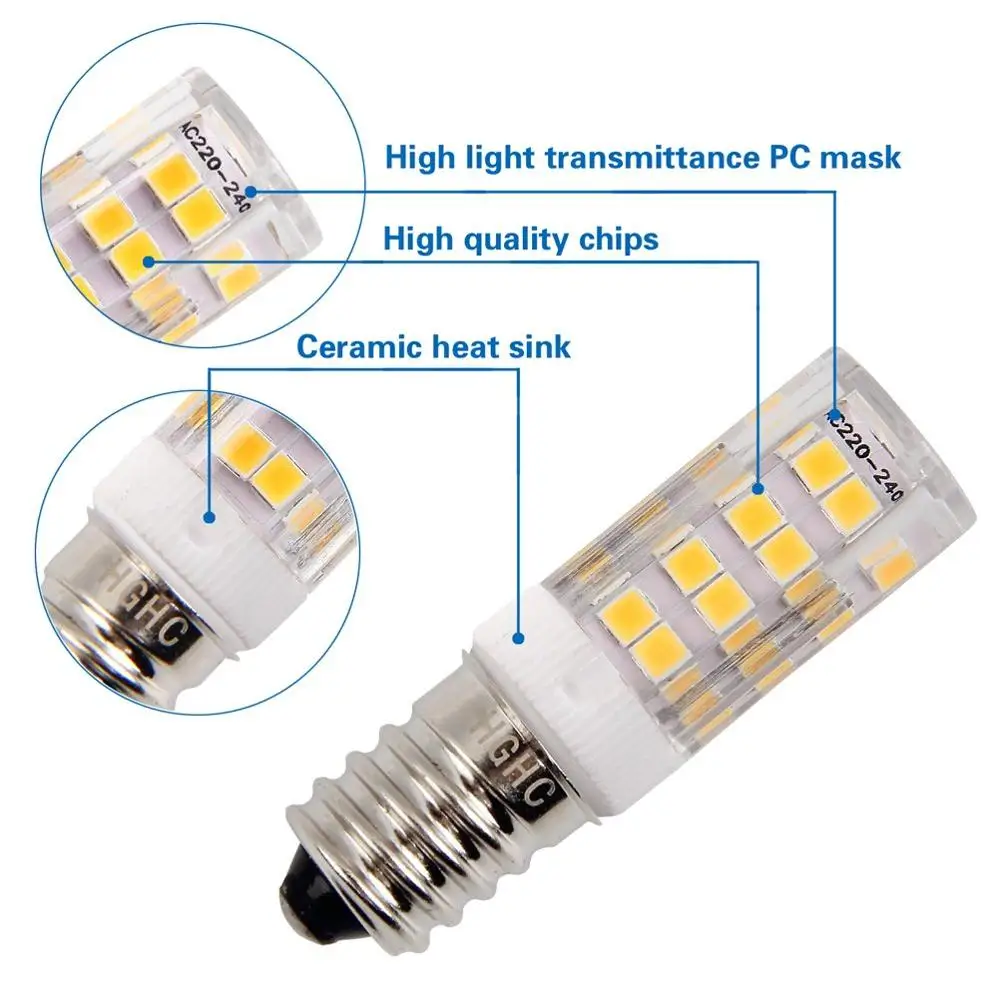 Светодиодные мини-лампы E14 5050 SMD 5 Вт хрустальная люстра 220 В лампочки головного