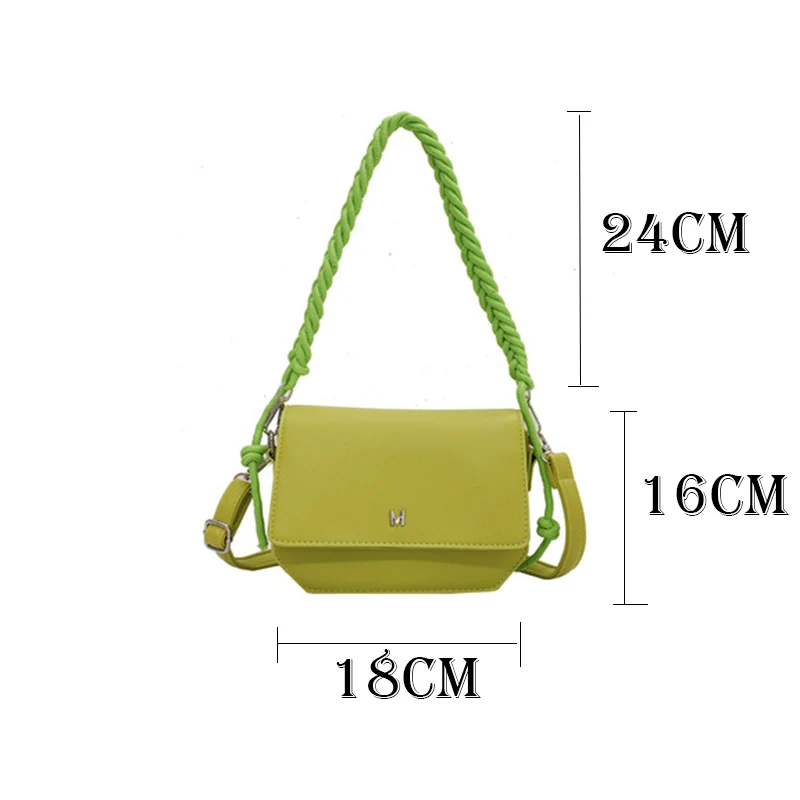 

Thick Chain Solid Color Square Underarm Bag 2021 New PU Leather Women's Designer Handbag Luxury Brand Shoulder Bags WB4504
