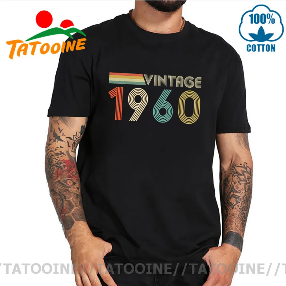 Tatooine Винтажная Футболка 1960 рубашка на день рождения рожденная в Мужская футболка