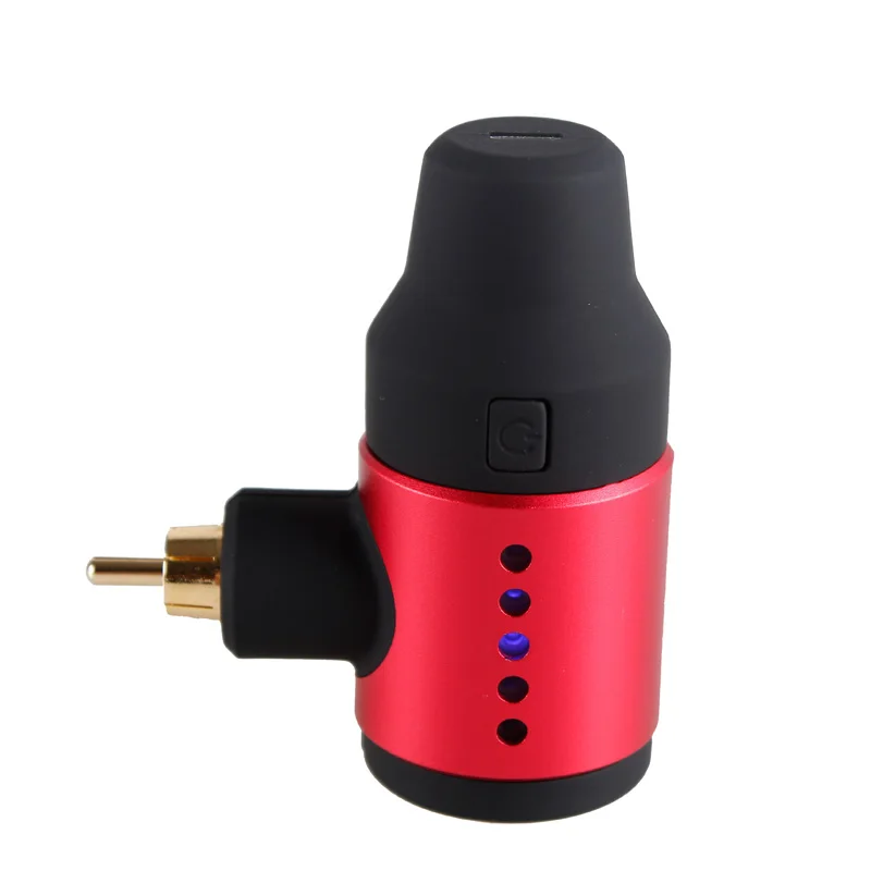 Black Red RCA Новейший 1 шт. беспроводной источник питания для татуировок мини портативный источник питания DC Татуировка питания RCA Татуировка ручка роторная машина - Цвет: Black Red RCA