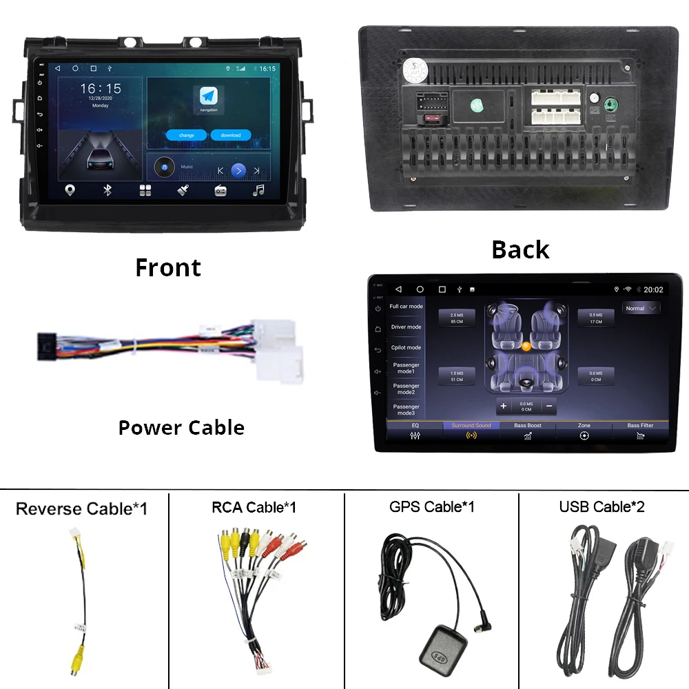 

2DIN Android 10.0 Car Radio For Toyota PREVIA 2006-2018 GPS Navigation Stereo Receiver Car Multimedia Player Auto Radio DSP IGO