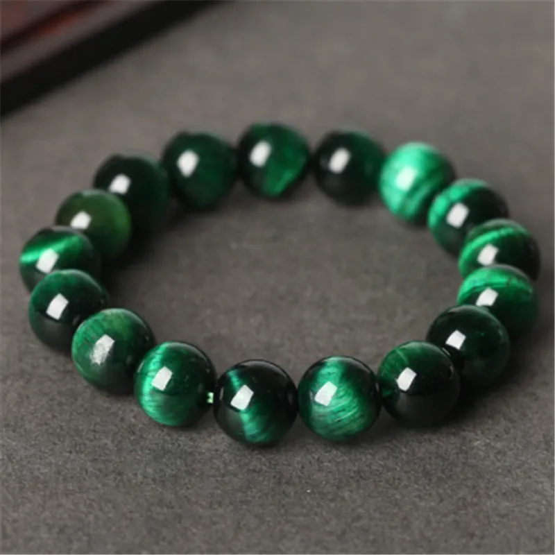 7A+ Fashion Tiger Eye Beads Bracelet Men High Quality Green Natural Stone Charm Bracelets for Women Handmade Casual Jewelry Gift - купить по