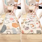 Домашний минималистичный коврик для гостиной, мультяшный нескользящий коврик для ног с ручной росписью, бархатный коврик для спальни, кровати из ягненка