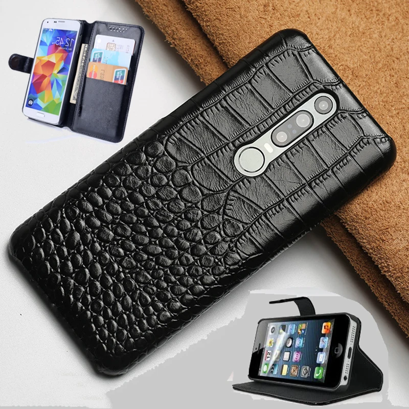 Крокодиловый Чехол для ZTE Blade AF3 X3 D2 A452 L210 L110 A110 A112 A320 A506 A512 L7 L5 Plus Axon 7 Mini Max кожаный