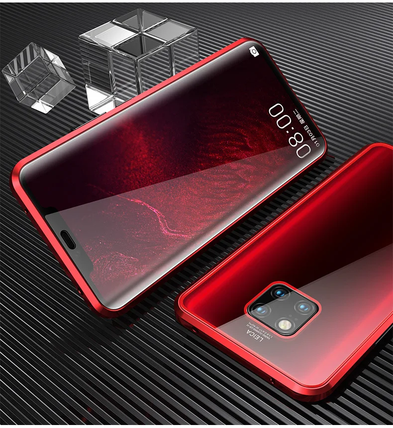 Для huawei P30 Lite чехол 360 Магнитная Адсорбция крышка из закаленного стекла для Pro