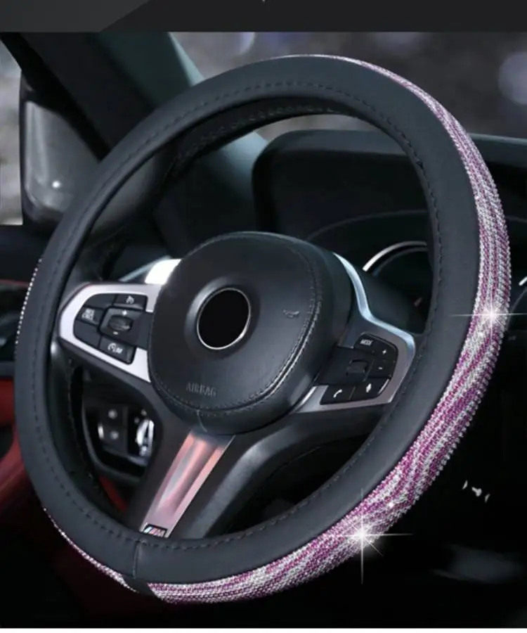 Универсальный чехол стразы из искусственной кожи для руля 38 см и 15 дюймов милый