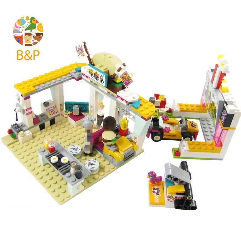 41349 350 шт Девушки Друзья серии Дрифтинг DinerModel кирпич набор игрушки для детей 11038