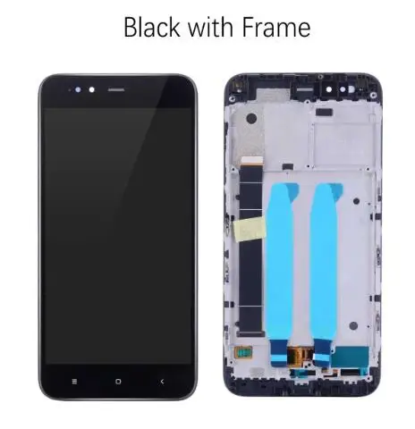 black with frame 5.5" Original LCD For XIAOMI Mi A1 LCD Display Touch Screen Digitizer Assembly Frame For Xiaomi Mi A1 Mi 5X Display 10 Touch - Цвет: black with frame