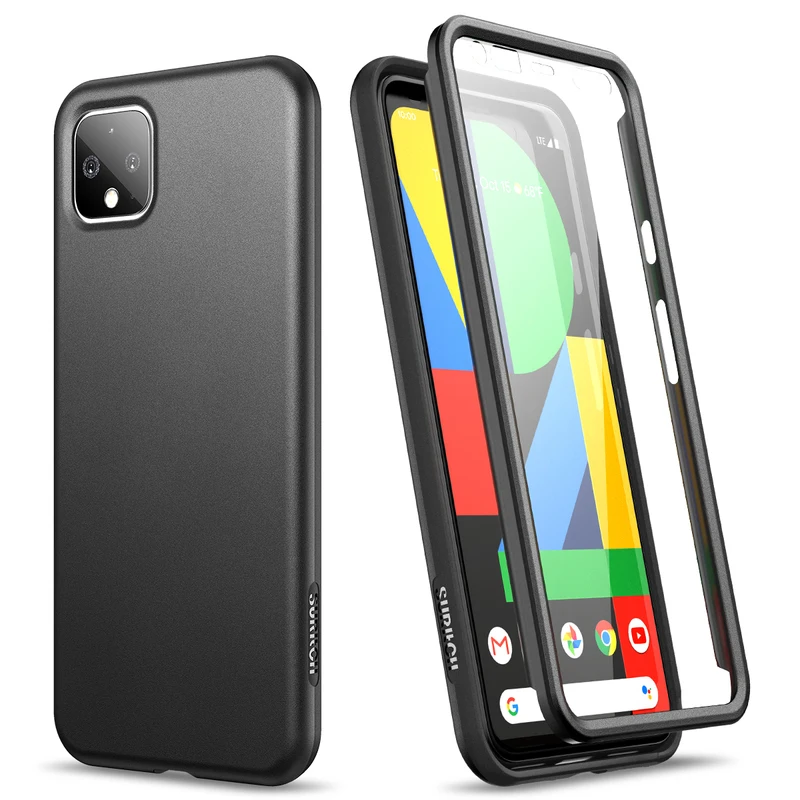 Мягкий чехол-бампер для Google Pixel 4 XL противоударный чехол 2 в 1 со встроенной защитой