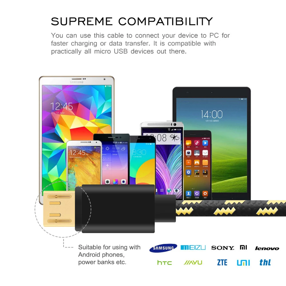 PHOMAX Micro usb c кабель 2.4A для мобильных телефонов redmi 4 sumsung Android | Мобильные телефоны и