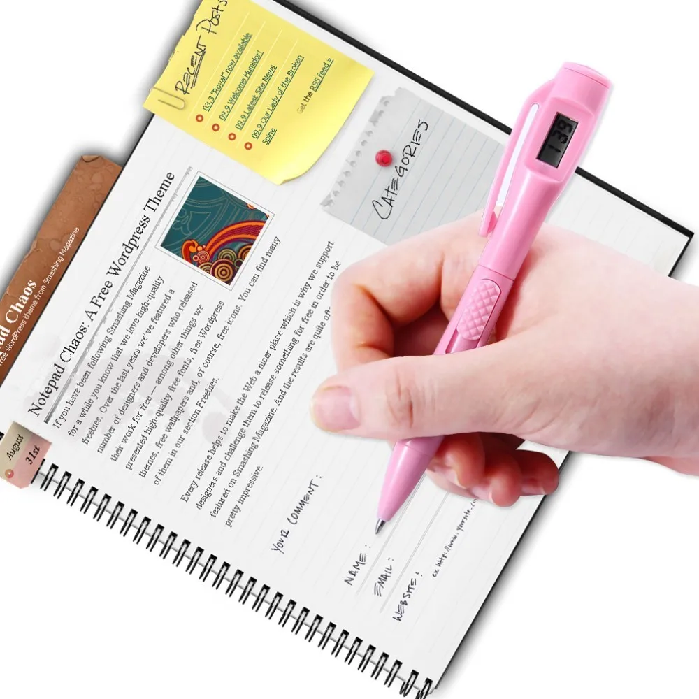 Шариковая ручка цифровые часы электронные Студенческая тестовая канцелярские