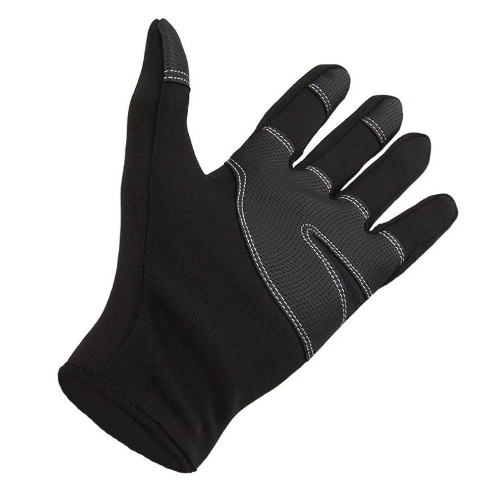 

Windproof Bicycle Cycling Hiking Camping Leisure Full Finger Leather Fleece Thermal Touchscreen Glove XR-Hot