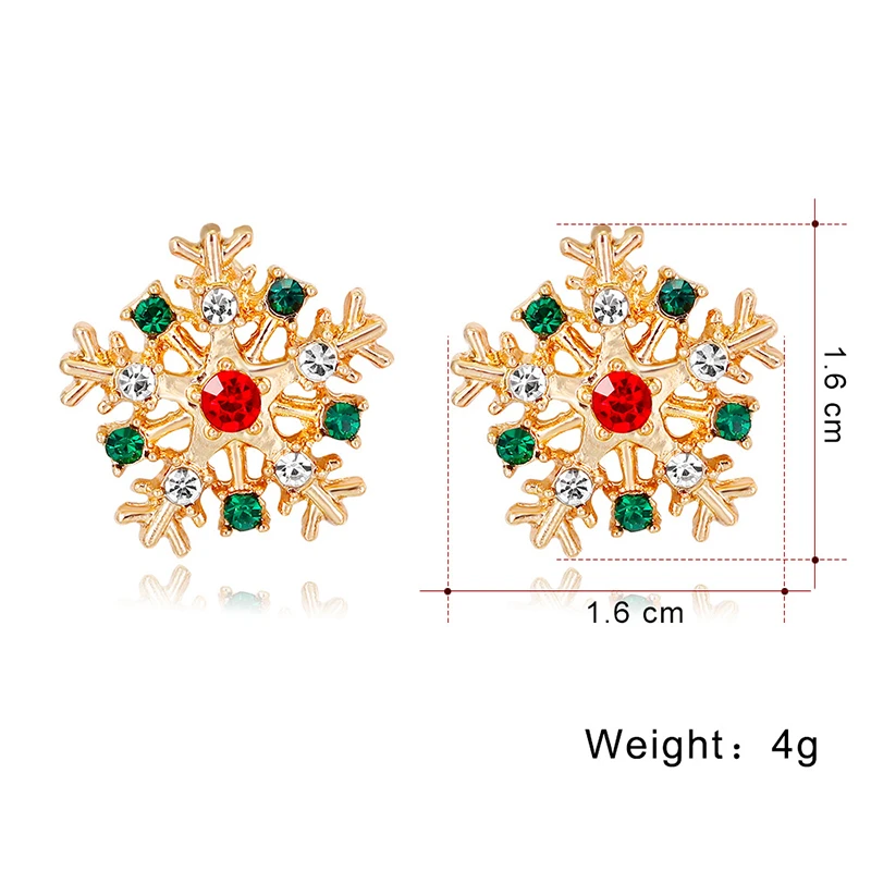 

Creative Cute Pretty Fashion Snowflake Stud Earrings Christmas Fashion Trends Earrings Casual Elegance Luxury Earrings