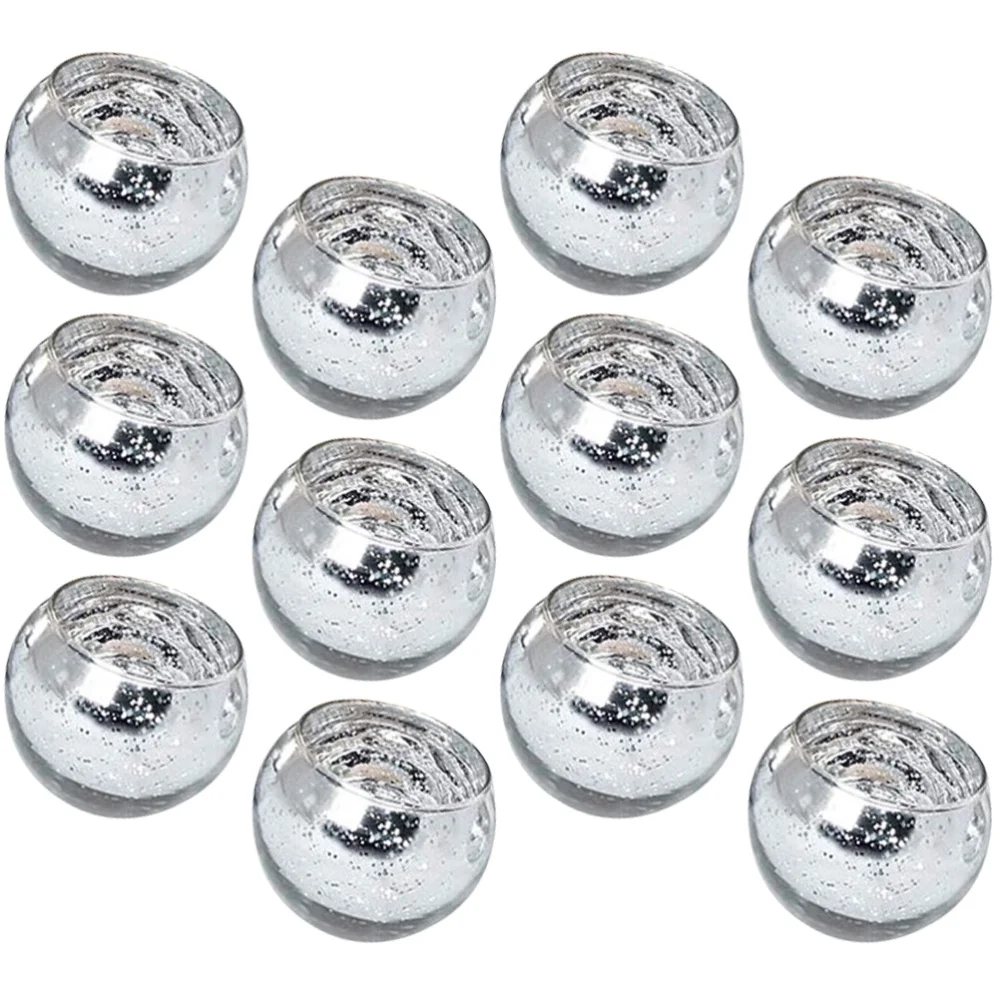 

12pcs Practical Chic Useful Exquisite Desktop Decoration Candle Holder Candlestick Wedding Ornaments