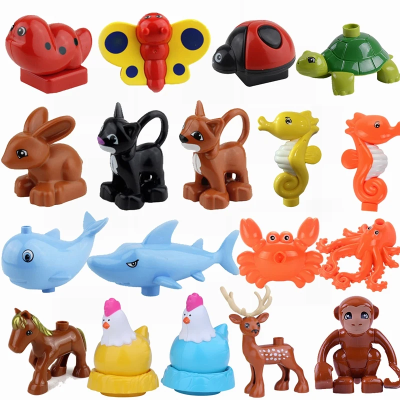 Игрушка конструктор большого размера животные Бабочка кот обезьяна осьминог Кит