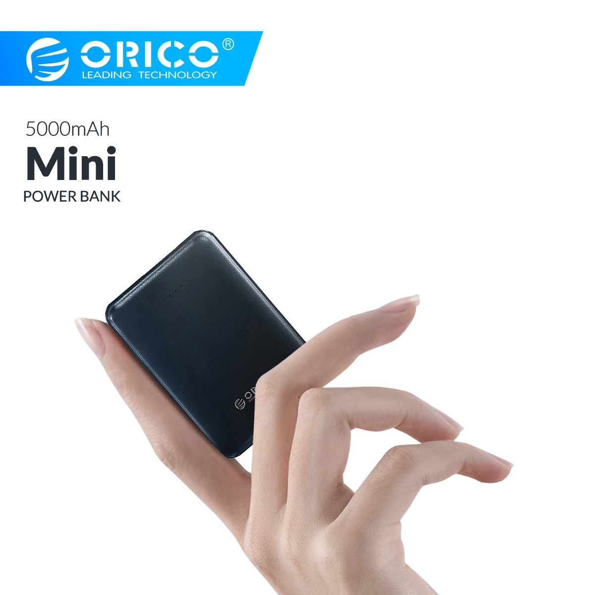 ORICO 5000 мА/ч мини внешний аккумулятор, портативная зарядка, внешний аккумулятор, тонкий внешний аккумулятор, повербанк, 5000 мА/ч, для iphone, Xiaomi, смартфона