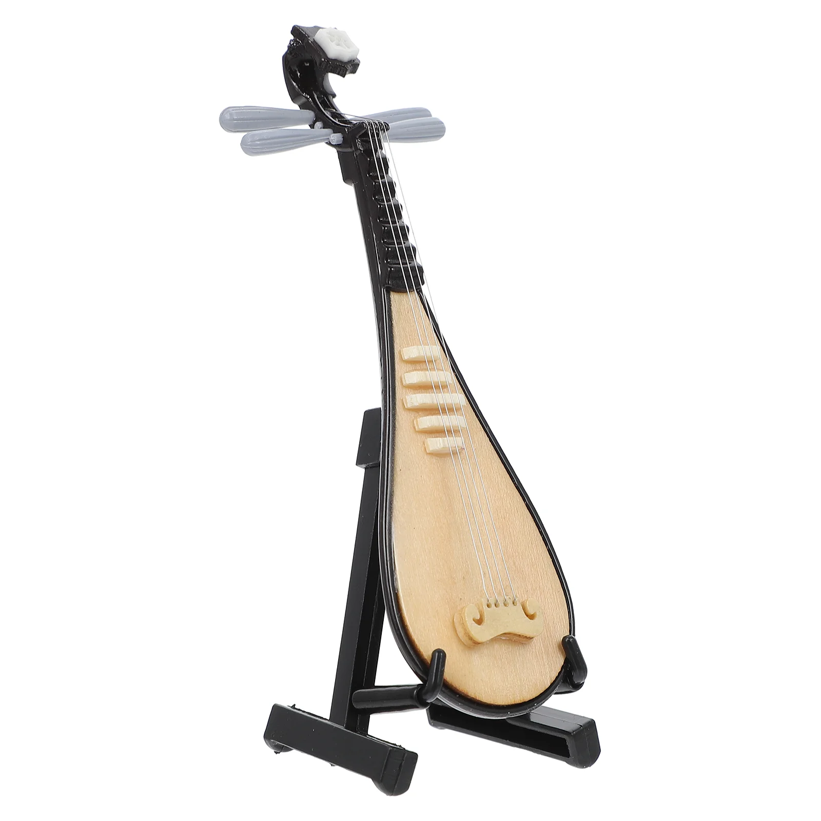 

1pc Mini Pipa Musical Instrument Decor Model Small Lute Pipa Model Decor Prop