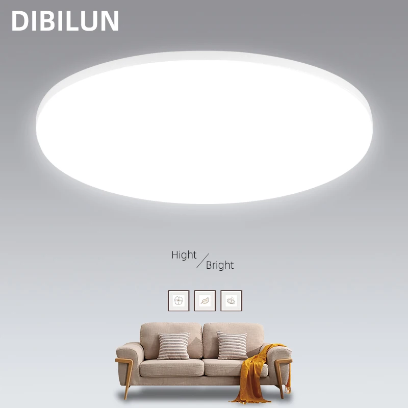 Ультратонкий Светодиодный потолочный светильник Современная Поверхностная