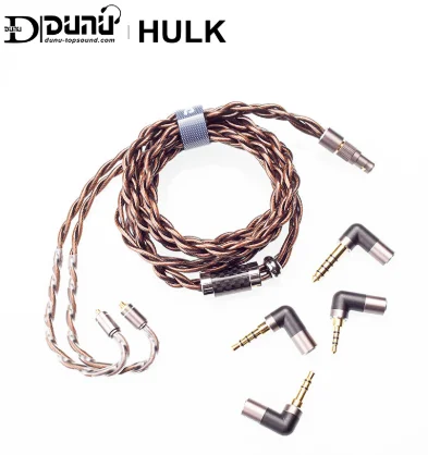 Обновленный кабель DUNU HULK для Hi Fi аудио IME с MMCX 2 контактами 0 78 мм/QDC 4 разъема (3 5 мм